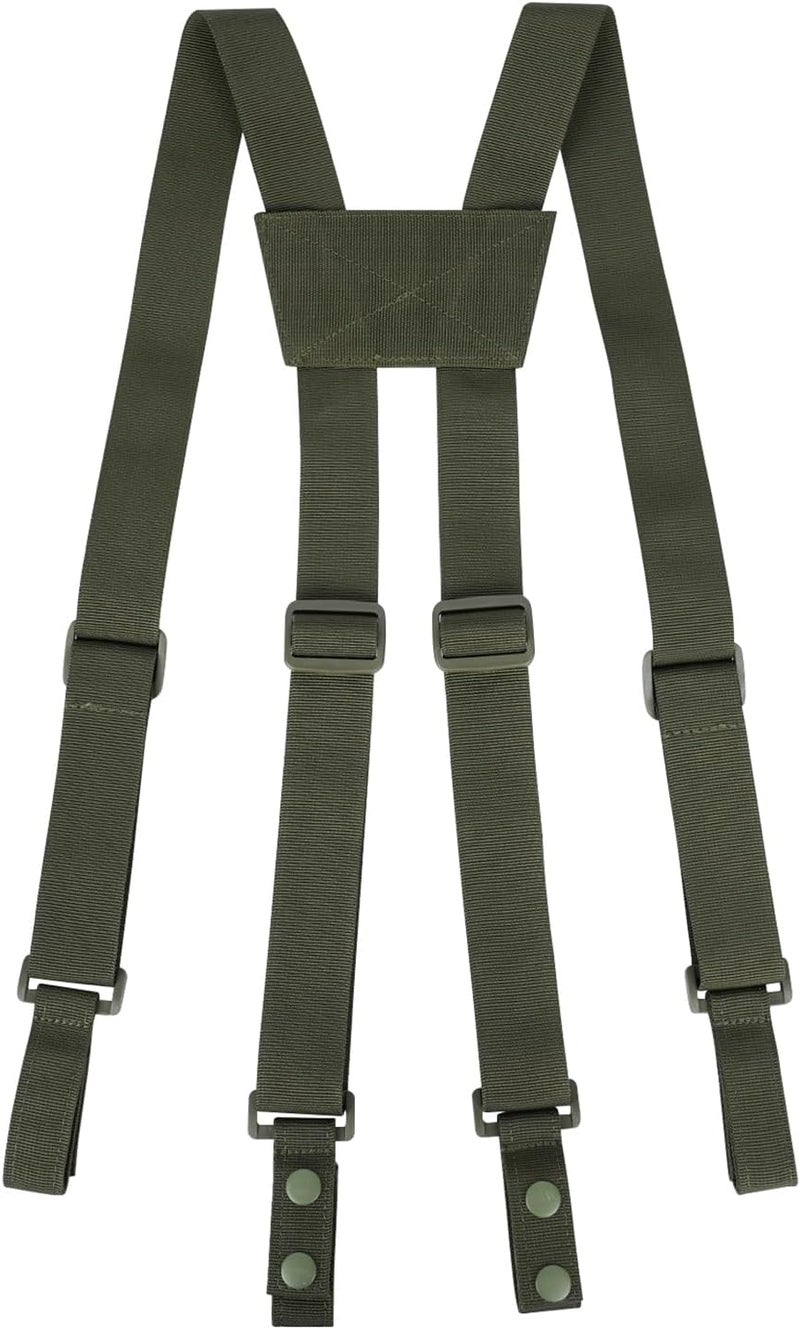 KUNN Tactical Duty Belt Suspenders 1.5 Inch Police Harness for Men,Adjustable,Army Green - Image 1